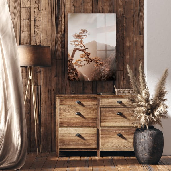 Skleněný obraz 50x70 cm Brown Tree – Styler-image-2