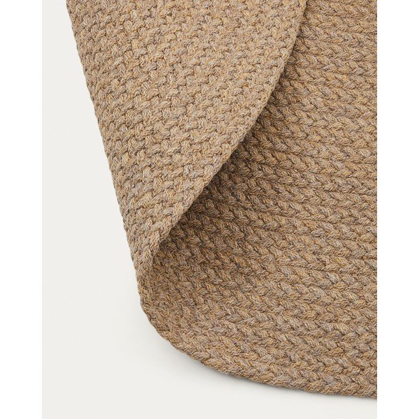 Béžový kulatý vnitřní a venkovní koberec z recyklovaných vláken ø 150 cm Despas – Kave Home-image-4