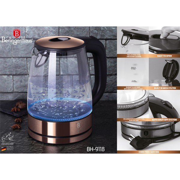 Rychlovarná konvice 1.7 l Rosegold Metallic Line - BerlingerHaus-image-2