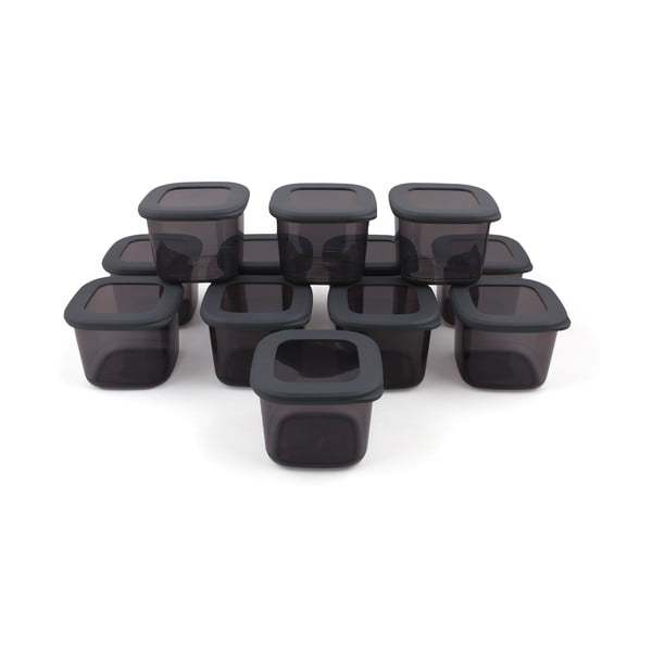 Plastové dózy v sadě 12 ks na potraviny Fresco – Hermia-image-4