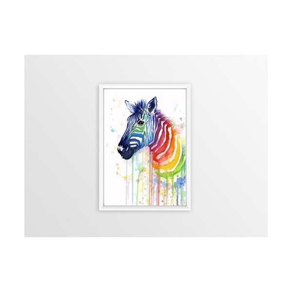 Plakát Piacenza Art Rainbow Zebra, 33,5 x 23,5 cm