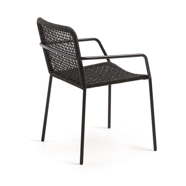 Černá zahradní židle s ocelovou konstrukcí Kave Home Bomer-image-3