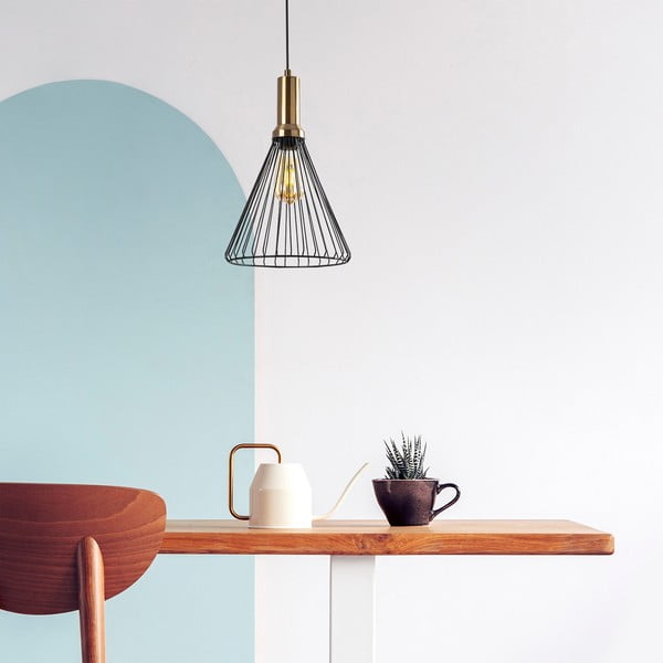 Černé závěsné svítidlo s kovovým stínidlem ø 24 cm Dear – Opviq lights-image-1