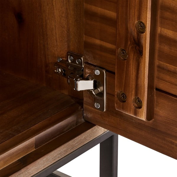 Hnědý TV stolek z masivního dřeva Furnhouse Mallorca-image-1