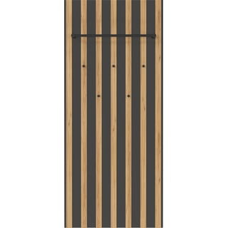 Věšákový panel v dekoru dubu v antracitovo-přírodní barvě 64x148x14 cm Renell – Germania