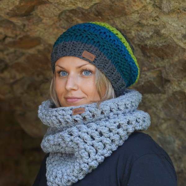 Ručně pletená čepice DOKE Jade-image-1