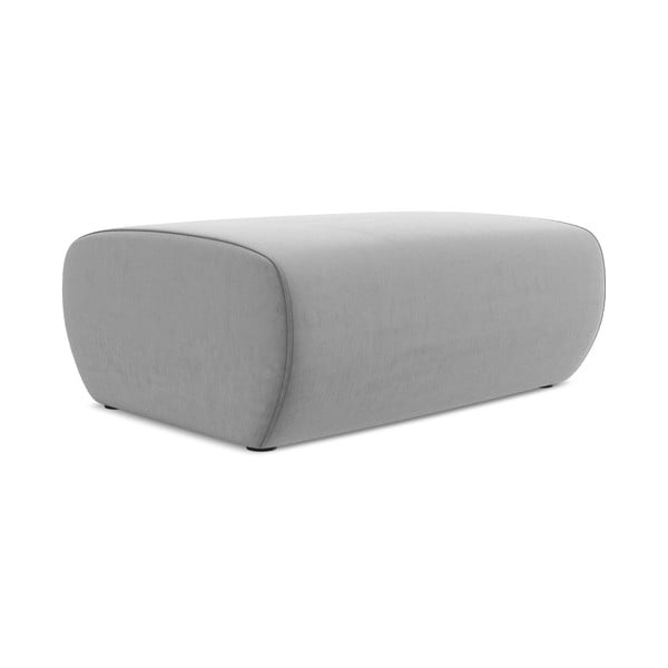 Světle šedá sametová podnožka Kapua – Makamii-image-1