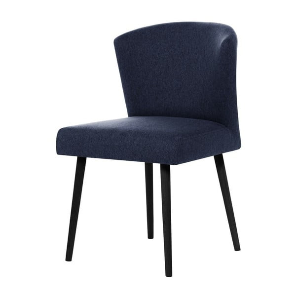 Tmavě modrá jídelní židle s černými nohami Rodier Richter