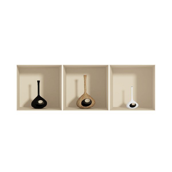 Sada 3 samolepek s 3D efektem Ambiance Vase-image-1