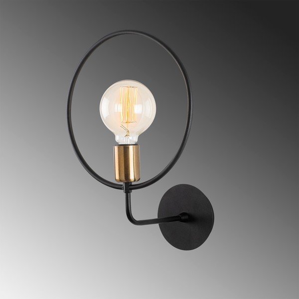 Černé nástěnné svítidlo Circle – Opviq lights-image-3