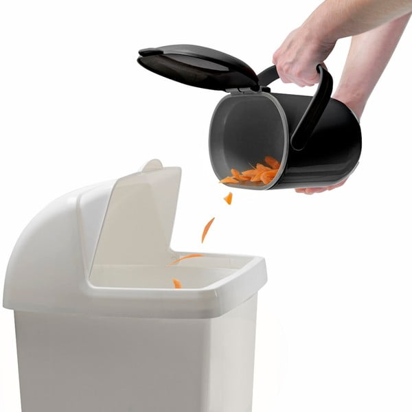 Černo-šedá nádoba na kompostovatelný odpad Addis Caddy, 2,5 l-image-2