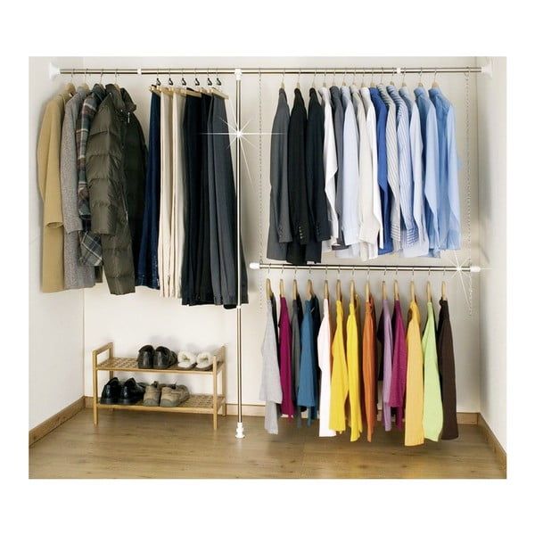 Kovový teleskopický stojan na oblečení ve stříbrné barvě Garment – Wenko-image-1