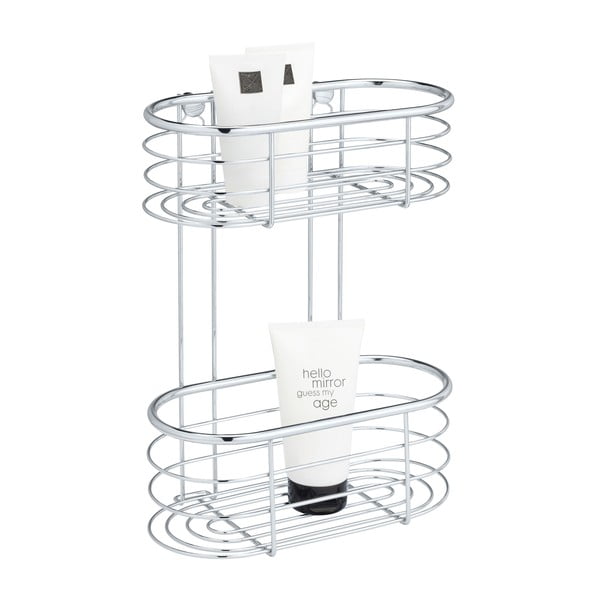 Stříbrná sprchová police Wenko Trestina, 26 x 35 cm-image-1