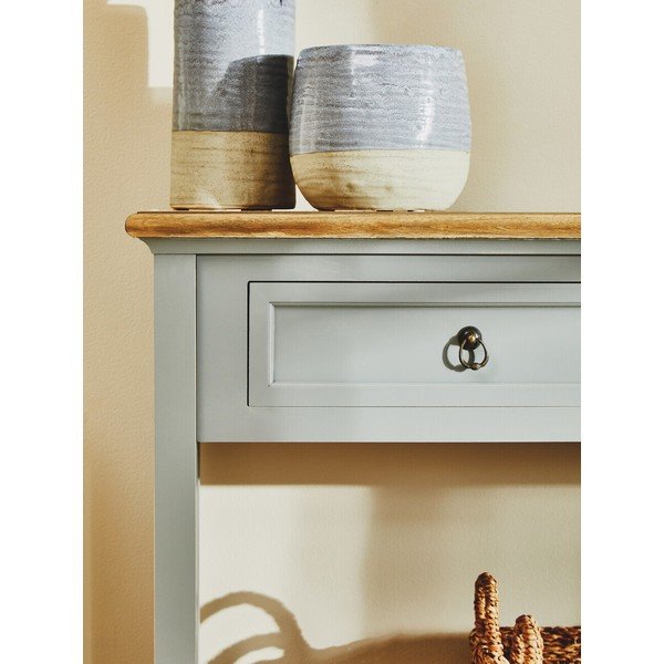 Šedý konzolový stolek z masivu pavlovnie 34,5x99 cm Henley – Premier Housewares-image-2