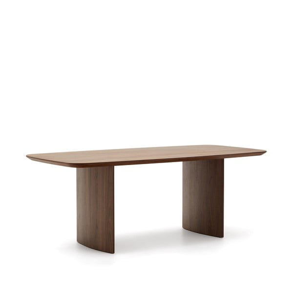 Hnědý jídelní stůl v dekoru ořechu 100x200 cm Litto – Kave Home-image-4