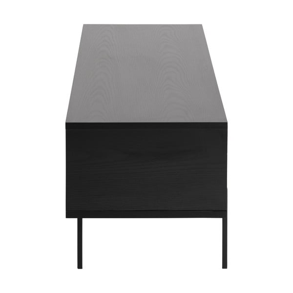 Černý TV stolek v dekoru jasanu 140x45 cm Angus – Actona-image-4
