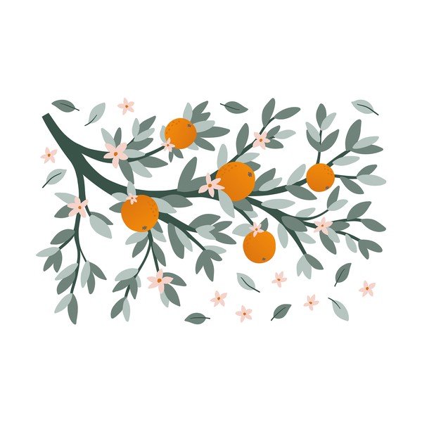 Arch samolepek 54x80 cm Oranges On A Branch – Lilipinso