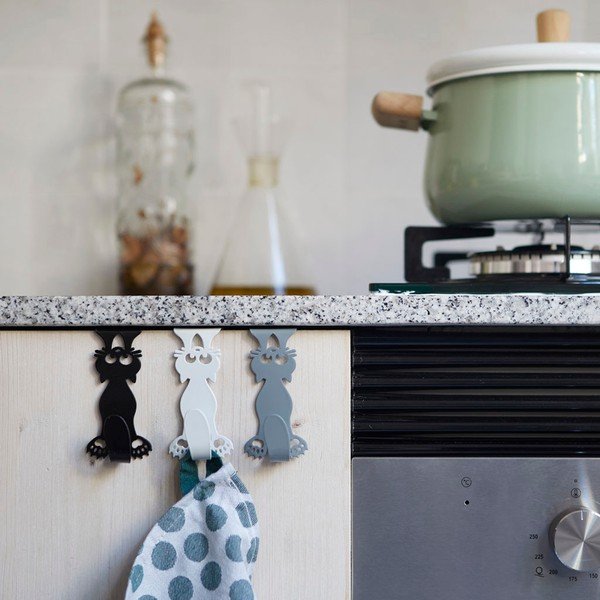 Závěsné kovové háčky v sadě 3 ks Curious Cats – Balvi-image-1