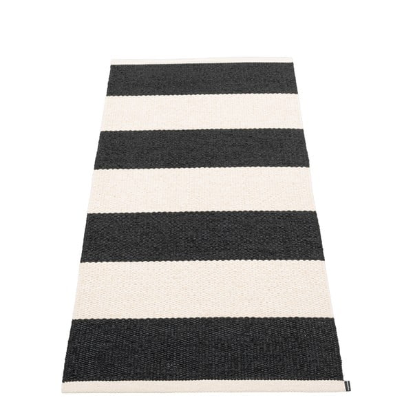 Černo-bílý vnitřní a venkovní běhoun 70x150 cm Bob Black Vanilla – Pappelina