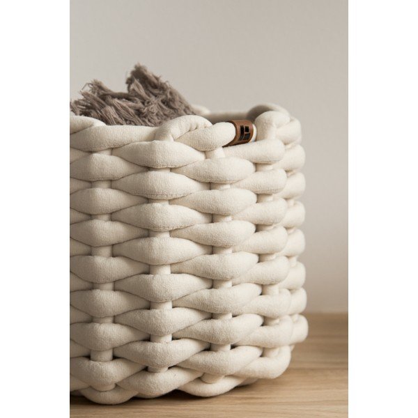 Látkový košík ø 21x17 cm Peach Skin Round S – Bigso-image-2