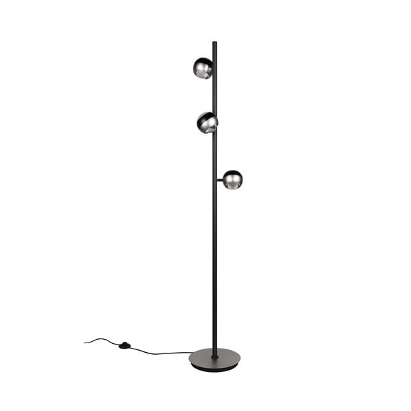 Černá/ve stříbrné barvě LED stojací lampa (výška 150 cm) Orbit – Trio Select-image-2
