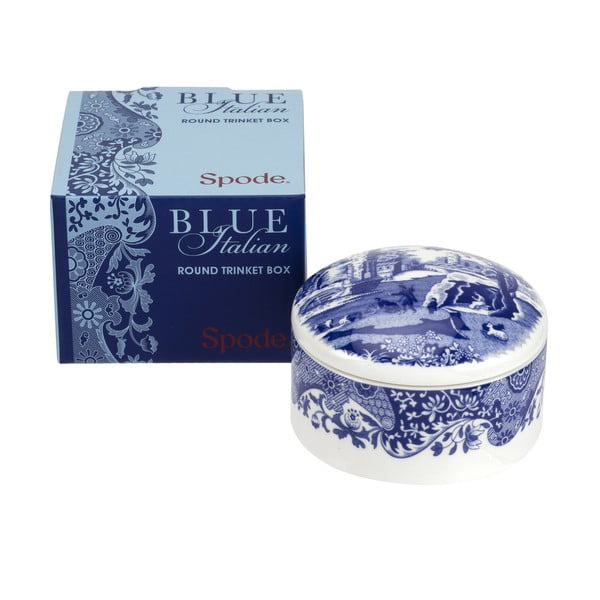Bílomodrá porcelánová dóza Spode Blue Italian Floreale