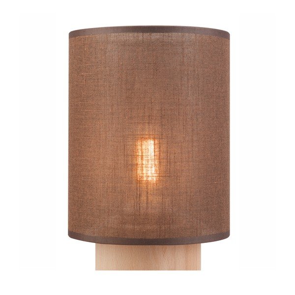 Hnědá stolní lampa s textilním stínidlem, výška 30 cm Ari – LAMKUR-image-4