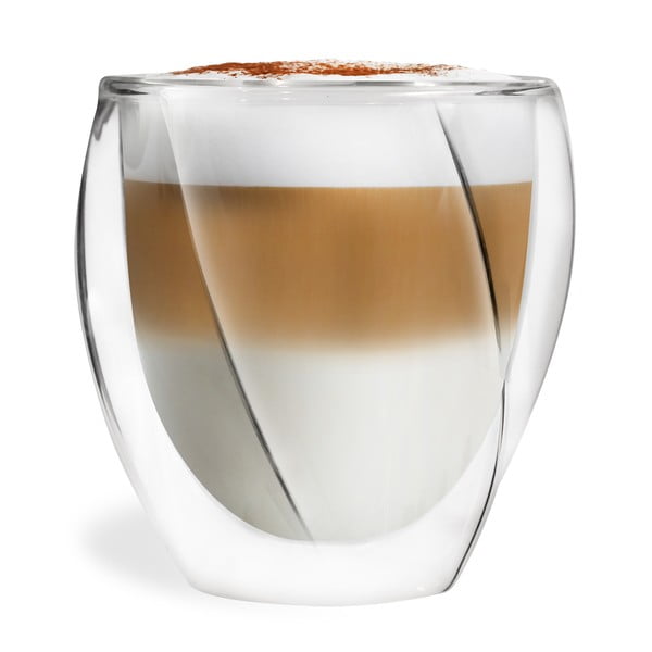 Dvoustěnné hrnky na cappuccino v sadě 2 ks 250 ml Cristallo – Vialli Design