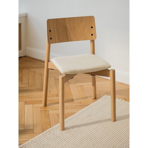 Stohovatelná jídelní židle v dekoru dubu v přírodní barvě Wem – noo.ma-image-1