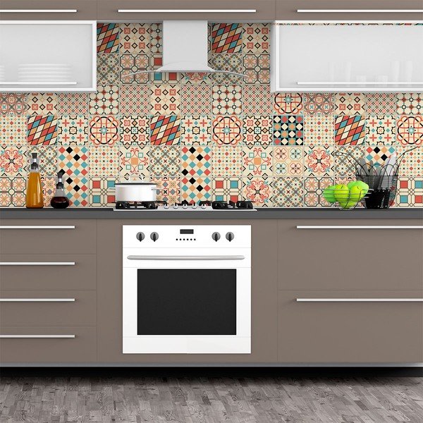 Sada 60 samolepek na stěnu Ambiance Azulejos Arianito, 15 x 15 cm-image-3