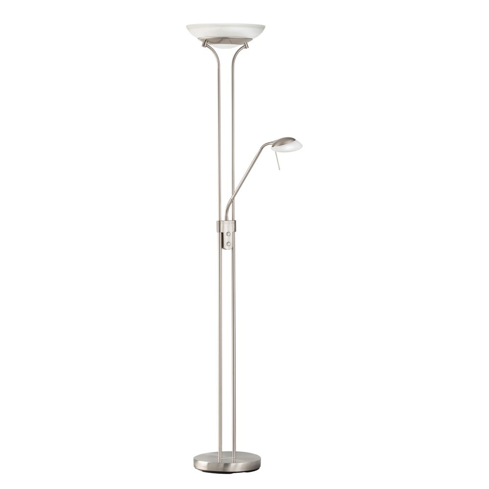 LED stmívatelná stojací lampa ve stříbrné barvě (výška 182 cm) Pool – Fischer & Honsel