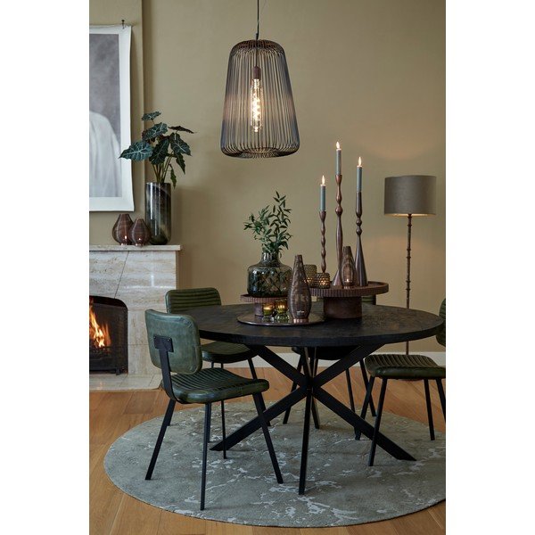 Khaki kulatý koberec ø 200 cm Sjors – Light & Living-image-3