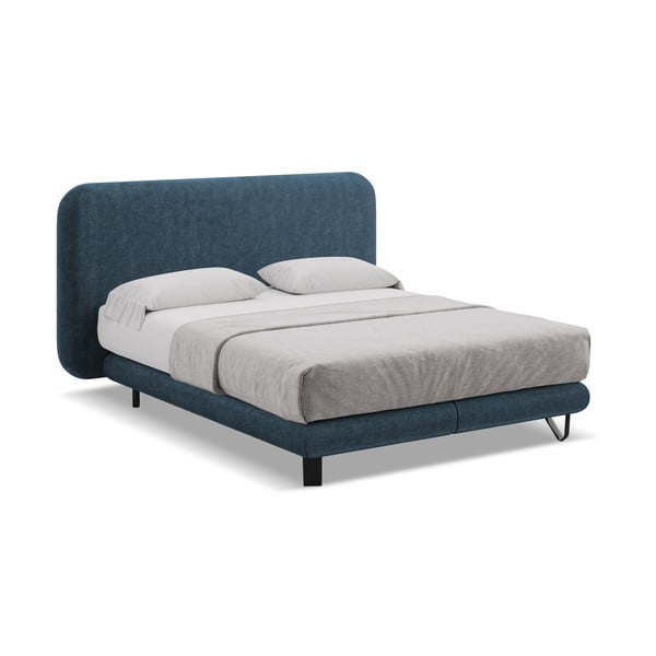 Modrá boxspring postel 180x200 cm Ilima – Makamii-image-1