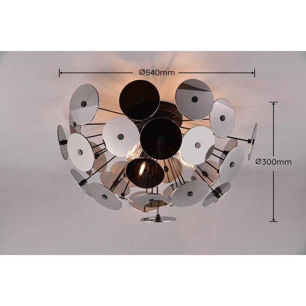 Matně černé stropní svítidlo Discalgo – Trio-image-3