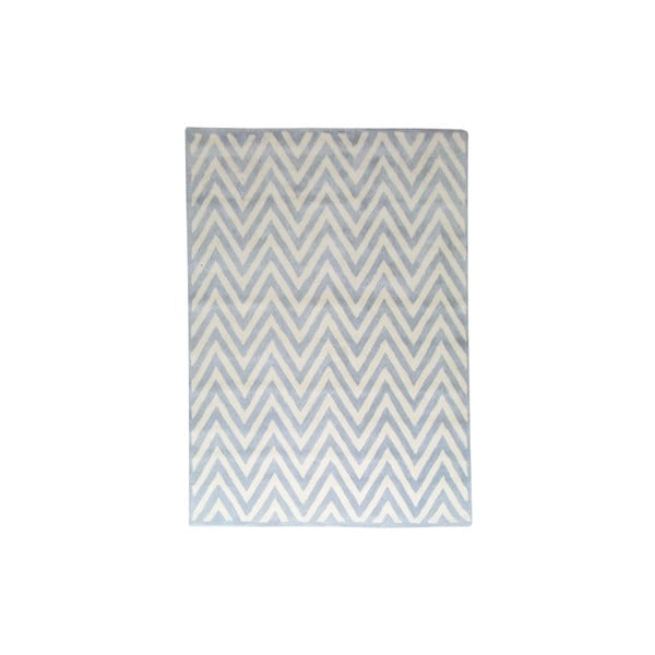 Vlněný koberec Ziggy Light Blue, 153x244 cm