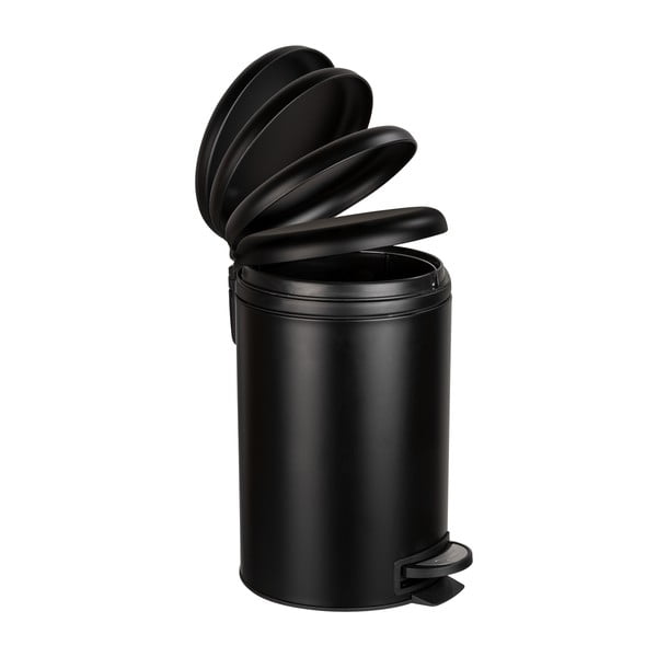Černý odpadkový koš Wenko Leman Easy Close, 12 l-image-1