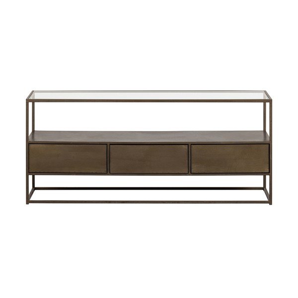 Kovový TV stolek ve zlaté barvě 115x50 cm Depart – BePureHome-image-4