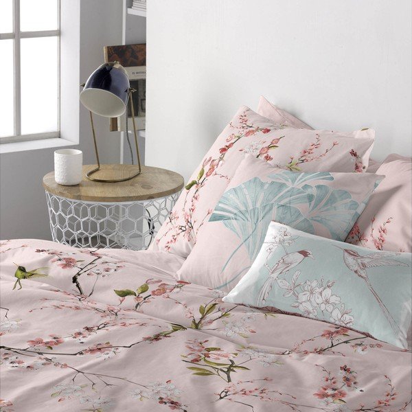 Sada 2 bavlněných povlaků na polštář Happy Friday Basic Chinoiserie Rose-image-1