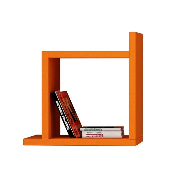 Oranžová nástěnná police Kutu