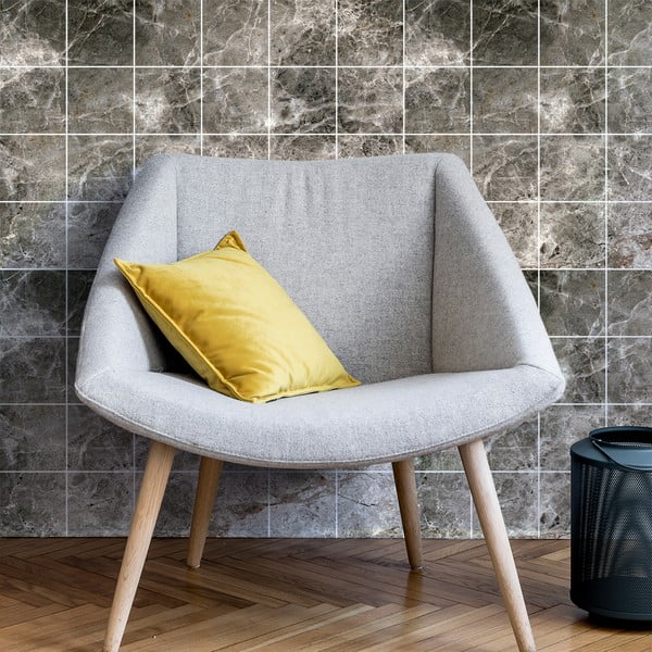 Sada samolepek na kachličky 24 ks 15x15 cm Marble Tiles Venezia – Ambiance-image-1