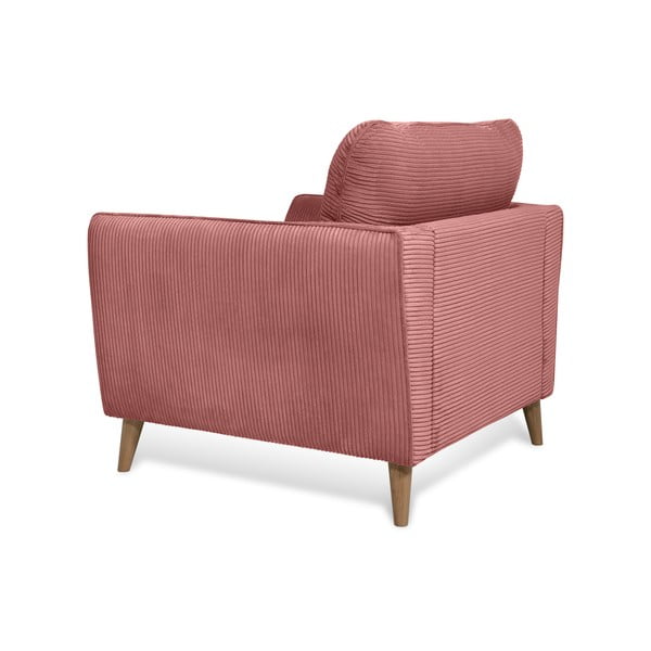 Růžové manšestrové křeslo Paris – Scandic-image-4