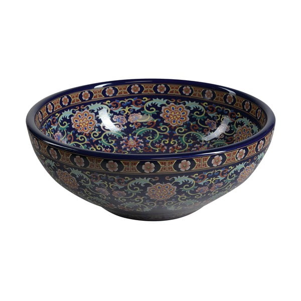 Tmavě modré keramické kulaté umyvadlo ø 41 cm Priori – Sapho-image-2