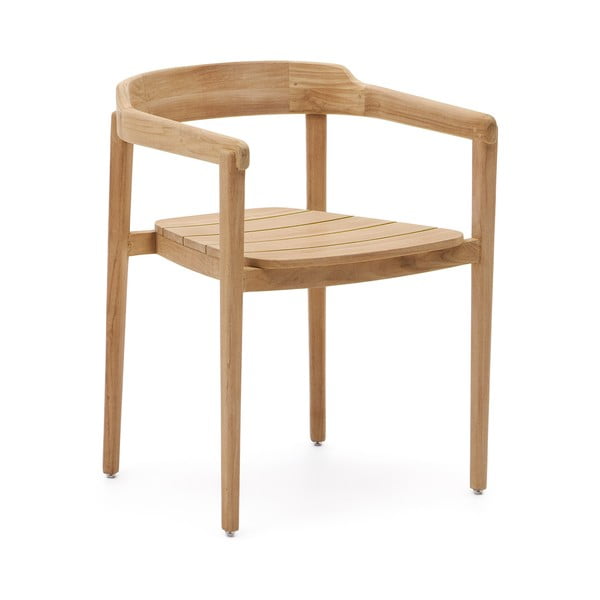 Dřevěná zahradní židle v přírodní barvě Icaro – Kave Home