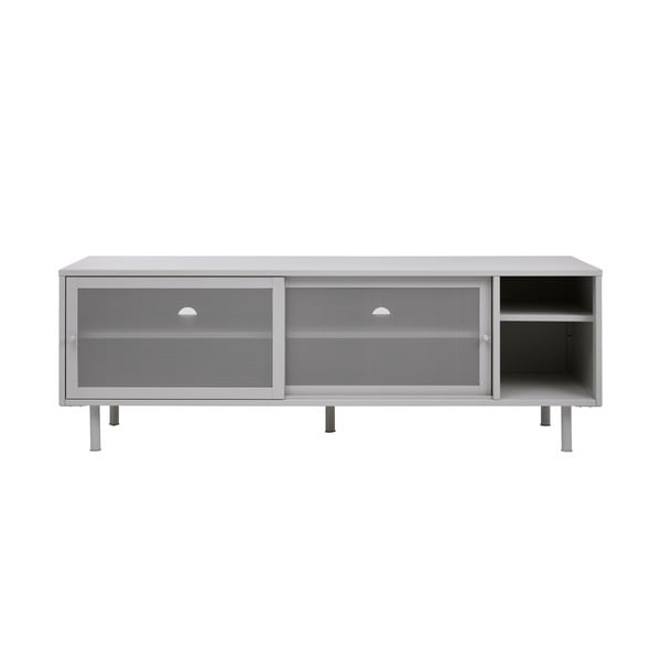 Šedý kovový TV stolek 160x55x45 cm Veep – Unique Furniture