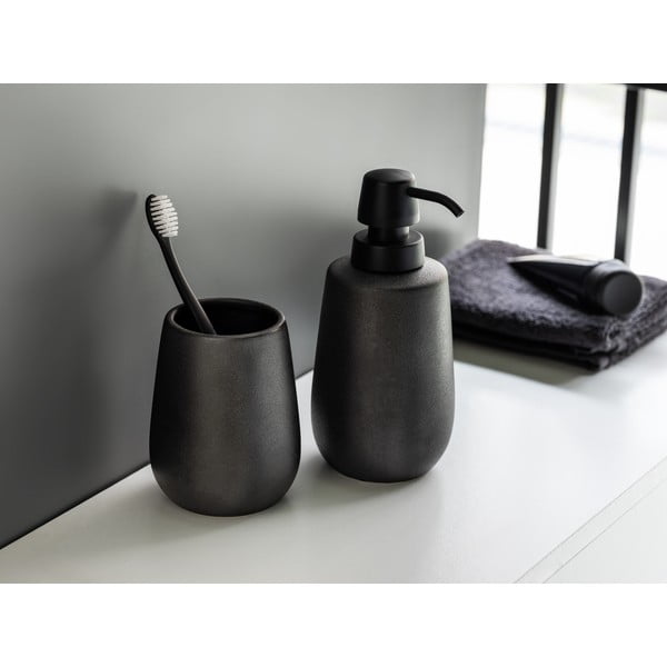 Černá keramická sada doplňků do koupelny Nerno – Wenko-image-1