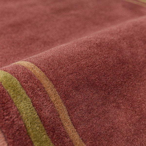 Vínový ručně tkaný vlněný běhoun 80x230 cm Lois – Flair Rugs-image-4
