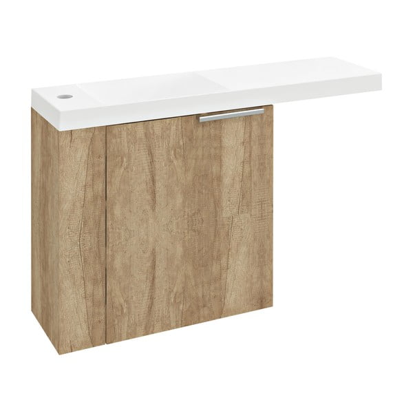 Závěsná skříňka bez umyvadla v dekoru dubu v přírodní barvě 50x50 cm Latus Vi – Sapho