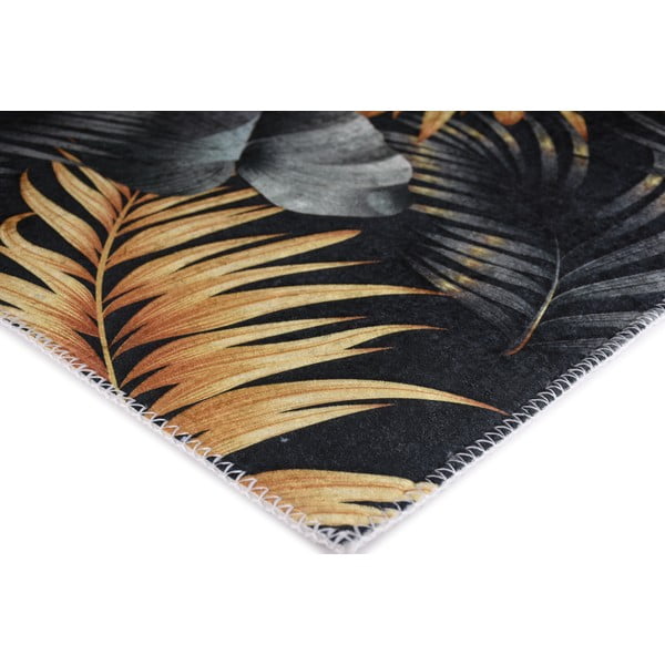 Pratelný koberec v tmavě modré a zlaté barvě 160x230 cm Midnight Leaves – Vitaus-image-2