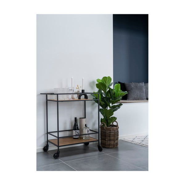 Barový vozík s deskami v dubovém dekoru House Nordic Vita-image-2