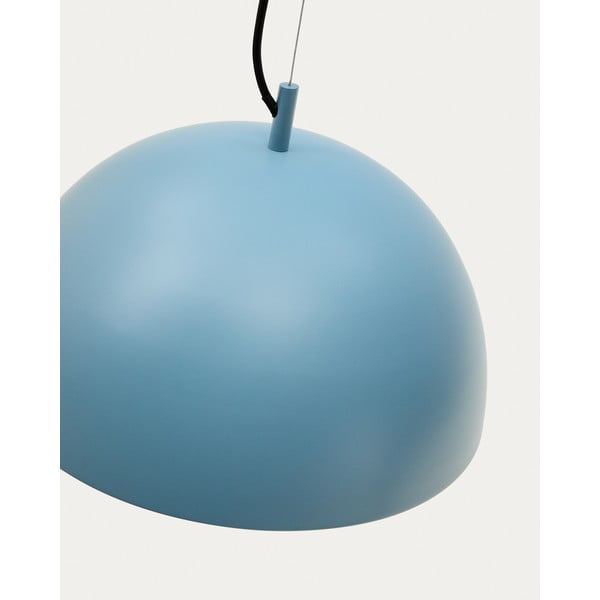 Modré závěsné svítidlo s kovovým stínidlem ø 39,5 cm Catlar – Kave Home-image-4
